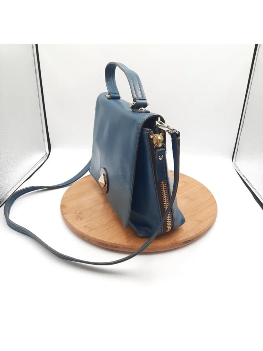 Kate Spade Bag Varick Street Abbie Satchel Teal Green Leather Shoulder Strap
